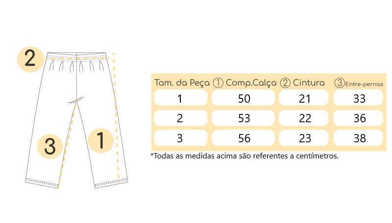 Tabela de medidas Tabela de medidas