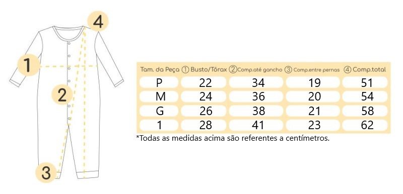 Tabela de medidas Tabela de medidas