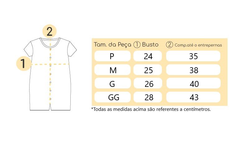 Tabela de medidas Tabela de medidas
